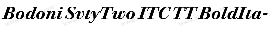 Bodoni SvtyTwo ITC TT BoldIta字体转换